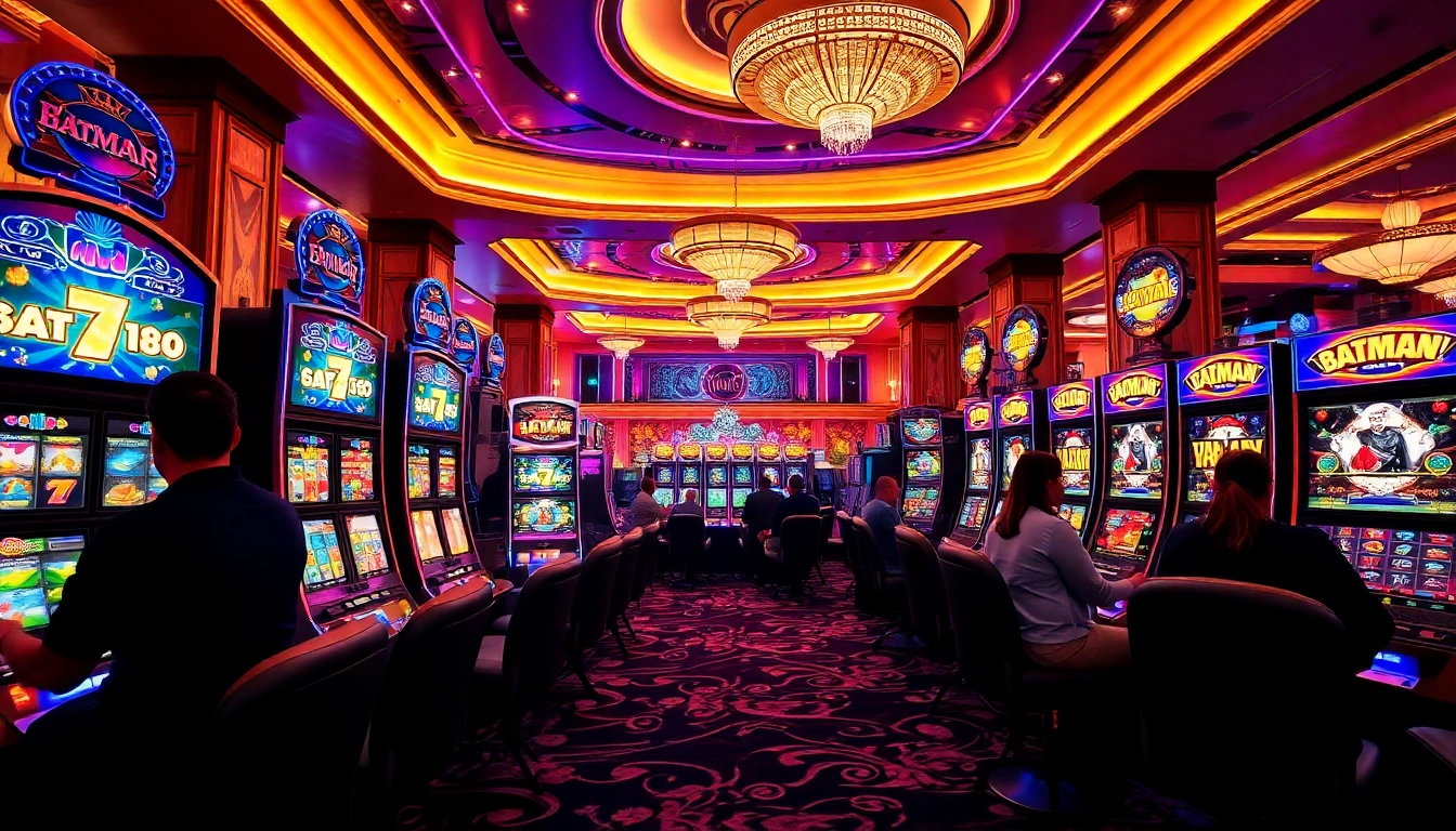 Players enjoy the excitement of batman138 with vibrant slot machines and glamorous casino decor.
