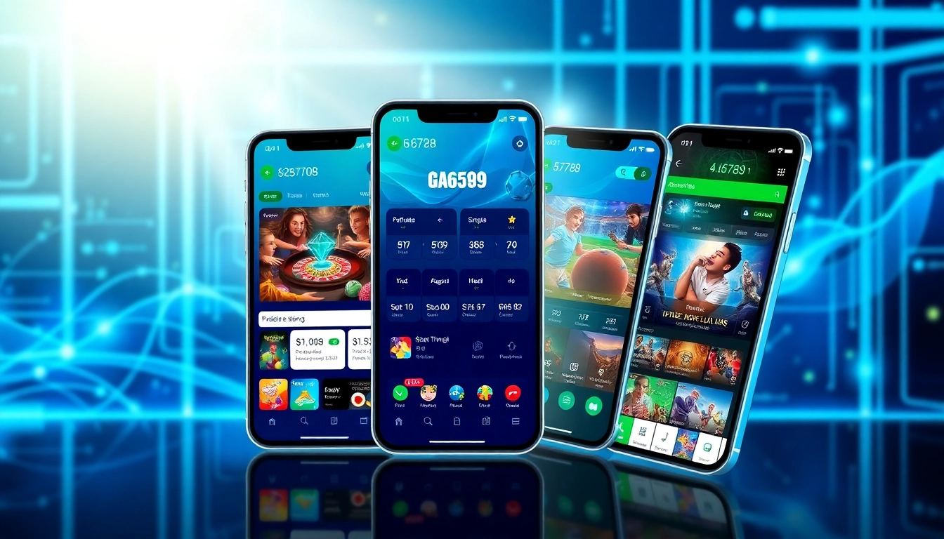 Ga6789 mobile app interface displaying engaging entertainment options like gaming and sports betting.