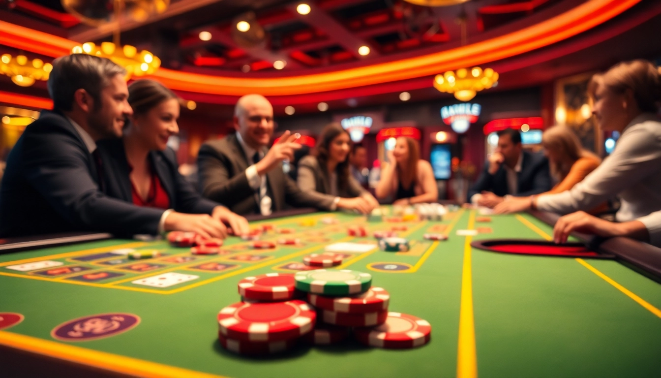 Agen SBOBET yang menarik di meja permainan kasino dengan suasana ceria