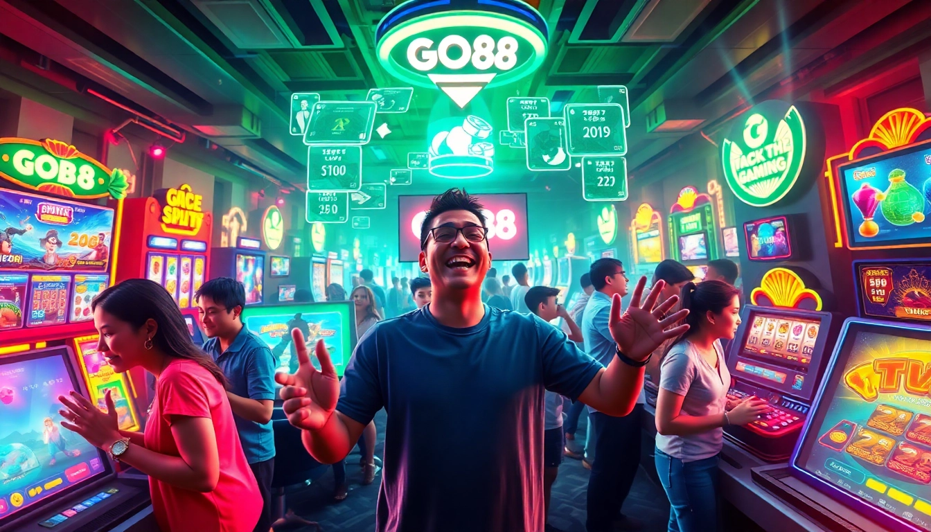 GO88 online gaming platform showcasing vibrant action and innovative digital interfaces.