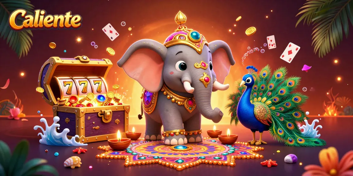 Experience the excitement of Caliente casino with colorful slot games, festive characters, and vibrant visuals.